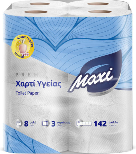 Maxi Deco Χαρτί Υγείας 8 Ρολά 3 Φύλλων (80gr/Ρολό)