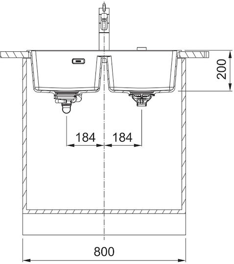 Franke Centro 620-34-34 Ftl 3149000482 Drop-In Мивка от Синтетичен Гранит Ш76xД50см Кафяв