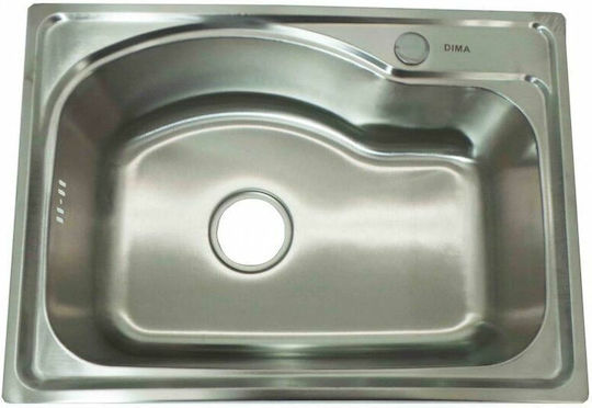 Gloria Dima 18-5842 Drop-In Chiuvetă Inox Satinat L58xW42cm Argintiu
