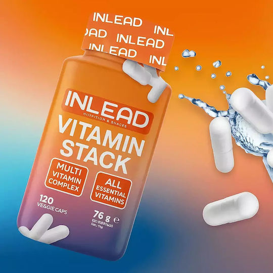 Inlead Nutrition Vitamin Stack Мултивитамин за Кожата & Антиоксидантно действие 120 вегетариански капсули