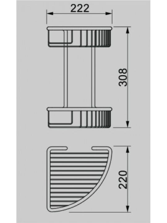 Interceramic Ella Двойна кошница от неръждаема стомана Ss304