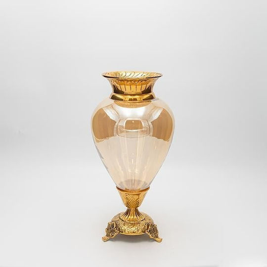 Eurolamp Διακοσμητικό Βάζο Glas Gold 17x17x33cm 1Stück