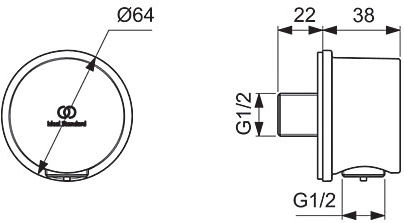 Παροχή Εντοιχισμού Ideal Standard Idealrain Family Bc808ro Ροζ Ματ Παροχή Εντοιχισμού Ideal Standard Idealrain Family Bc808ro Ροζ Ματ