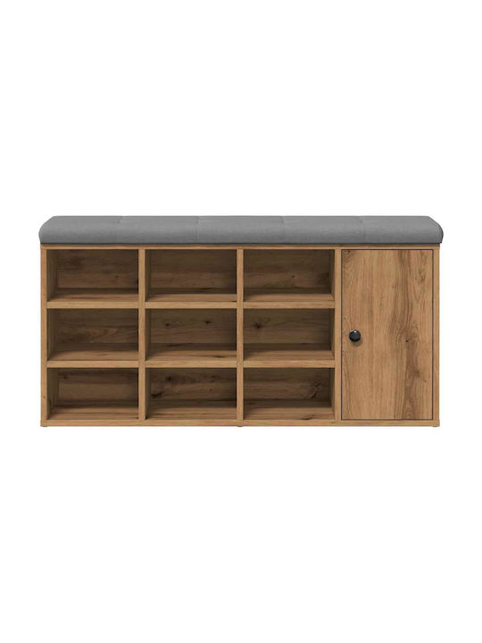 Entry Furniture with Shoe Rack Coffee 102x32x50cm