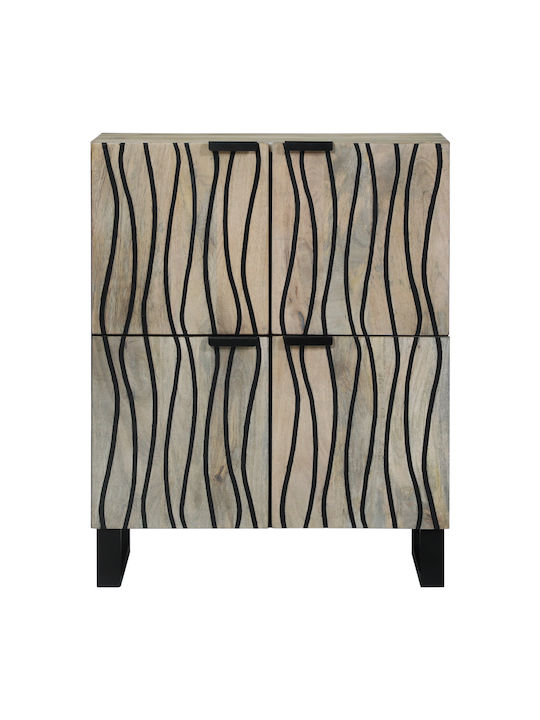 Kleiderschrank Büro Λευκό Και Μαύρο 60x33.5x75cm