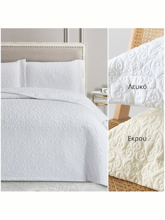Palamaiki Wed103 Set Pătură De Mireasă Superdublă Cu 2 Fețe De Pernă 240x260 Cm