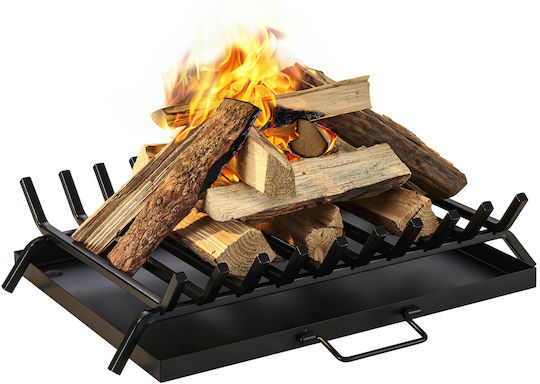 Home & Camp Metallic Fireplace Grate with Ashtray HC20863 54.5x40.5cm
