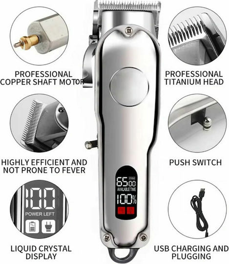 Daling Rechargeable Hair Clipper Silver DL-1660S