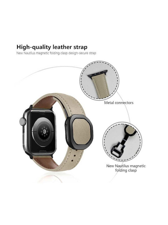 Kalebol Armband Beige (Apple Watch 44/45/46mm/Ultra 49mm) Kalebol Armband Beige (Apple Watch 44/45/46mm/Ultra 49mm)