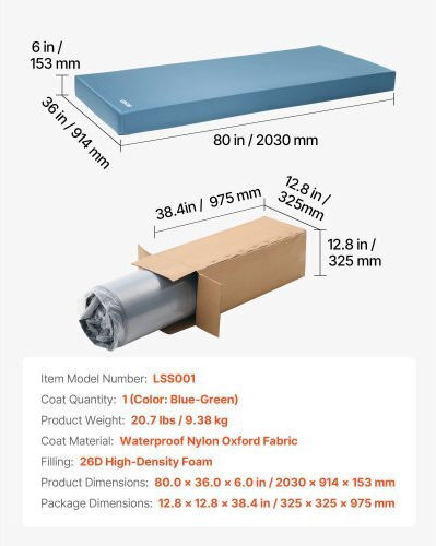 Vevor Hospital Waterproof Mattress Foam YYBCCDDCTC35O6SQJ001V0