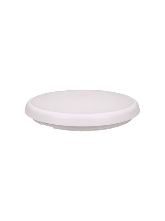 Orno Outdoor Ceiling Flush Mount with Integrated LED in White Color AD-PL-6091WLPMM4