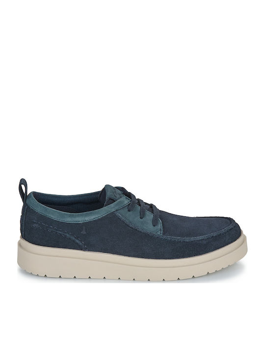 POLDEN MOC Suede Ανδρικά Μοκασίνια σε Μπλε Χρώμα