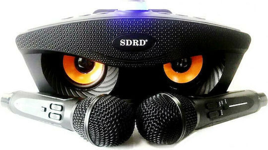 Karaoke Speaker with Wireless Microphones and Lighting Effects SD-306S Black