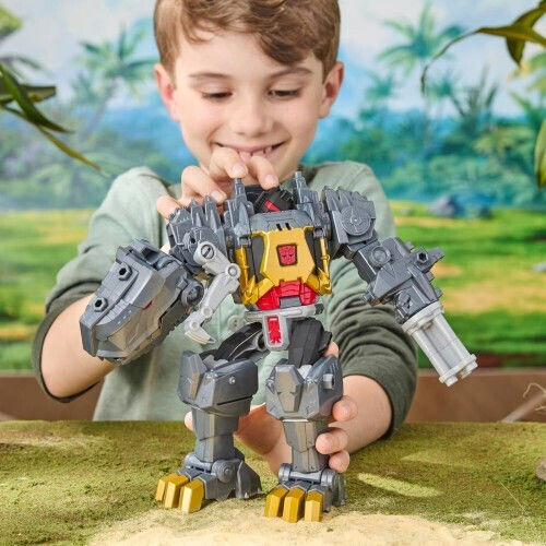 Action Figure Changes to Dino: Cyberworld Transformers Chomp & Battle Grimlock for 6+ years old Years 22.5cm.
