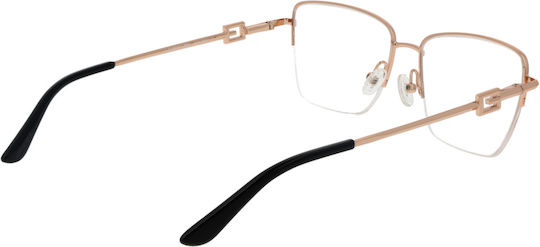 Guess Rame Ochelari Pentru Femei Metalic Structură Scheletică Fluture Rose Gold GU2976 028
