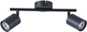 Eurolamp Double Spot with Socket GU10 in Black Color