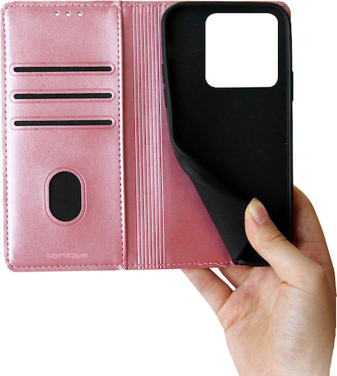 Калъф Портмоне Vintage Magnet Wallet Sonique Realme GT 7 Pro 5G Розово Злато