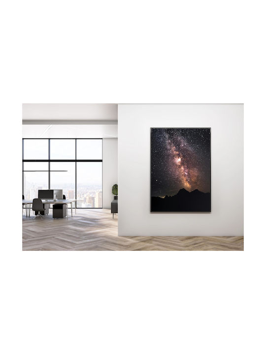 Панел Starry Night Sky Over Mountains Еднасър Нощно Небе Над Планини 70x100