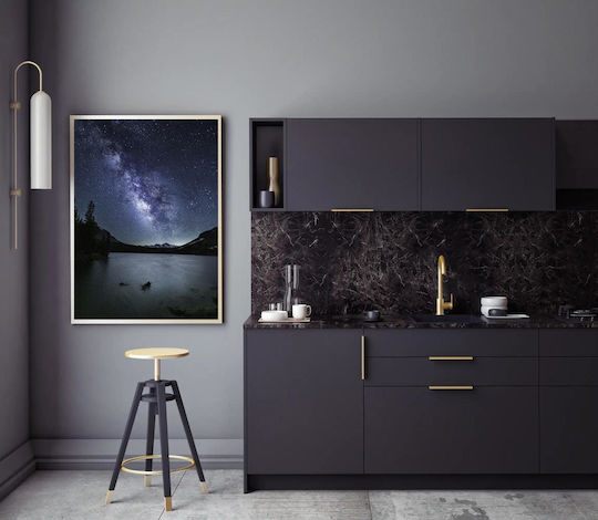 Panou Starry Night Over A Lake Un Singur Exemplar Pictură În Ulei 60x90