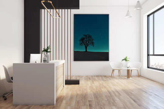 Πίνακας Lonely Tree Under A Starry Night Μοναχικό Δέντρο Κάτω Μια Έναστρη Νύχτα 60x90