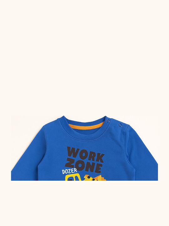 Kids' Shirt Long Sleeve Blue Work Zone