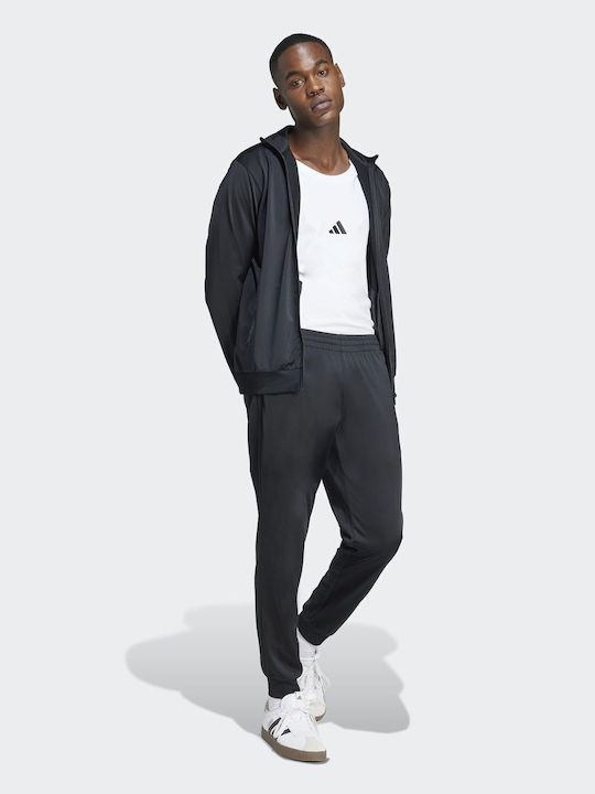 Essential Tracksuit Glossy with Elastic Black
