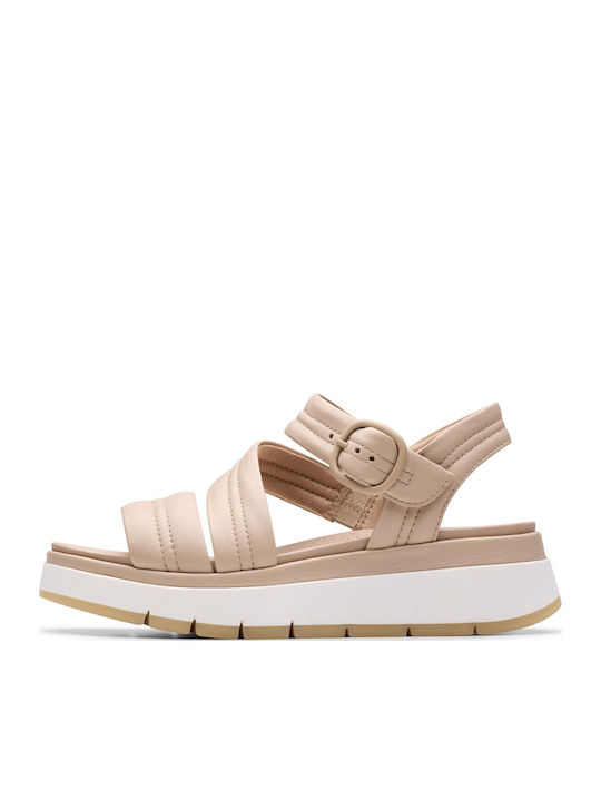 Strap Damenplattformen Beige