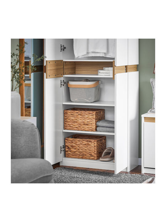 Doppeltür Kleiderschrank White 60.5x30.5x192.3cm