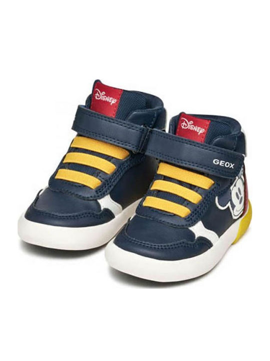B GISLI Kinder Sneakers Hoch mit Klettverschluss Blau