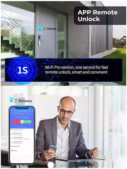 Lacăt Electronic în culoare Argintiu cu Conectivitate Wi-Fi