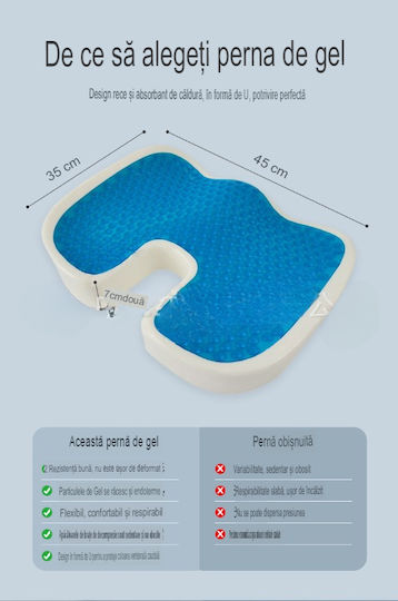 Orthopädisches Kissen Sitz mit Memory Foam 45x35x7cm in Rosa Farbe