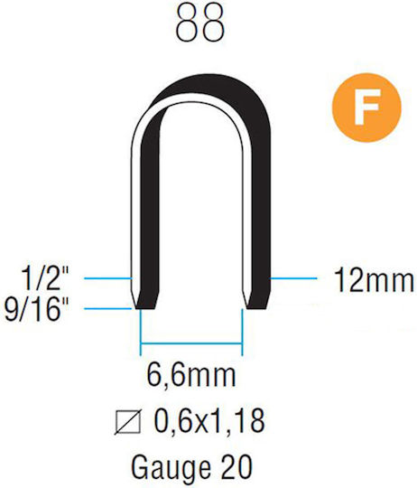Cable Staples 88-12 1000pcs