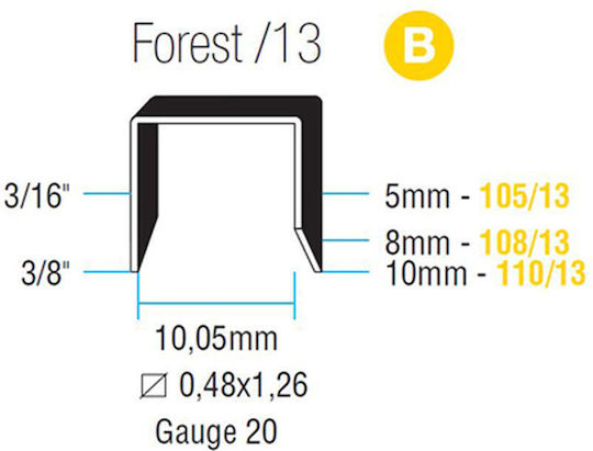 Forest Heftklammern 110-13/5.000