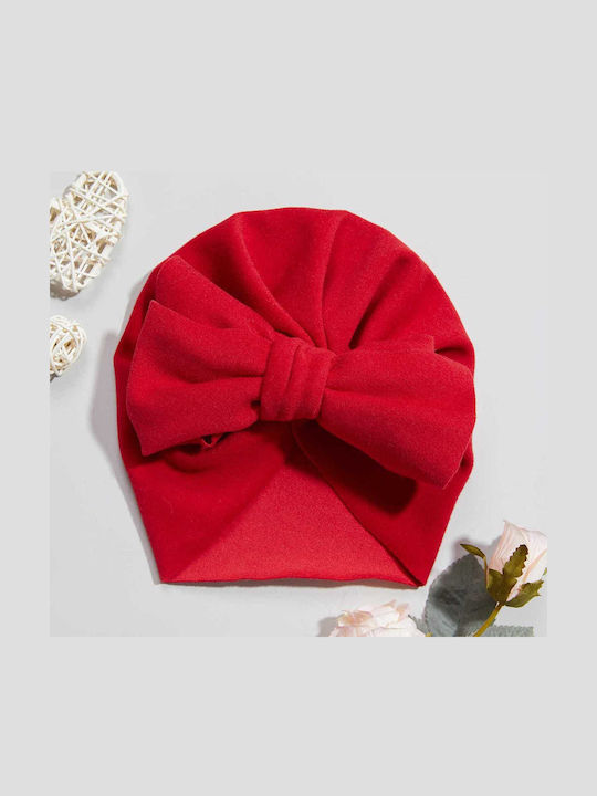 Turban Velur Culoare Full Face Roșu