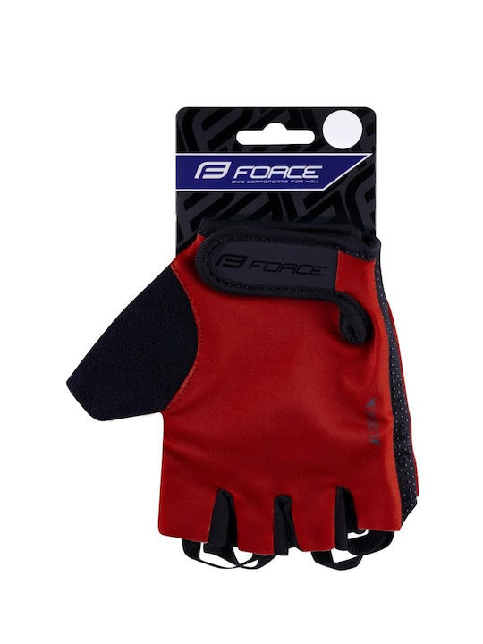 Force Look Half Finger Cycling Gloves Red