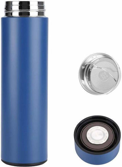 Μπουκάλι Θερμός Ανοξείδωτο 500ml Μπλε