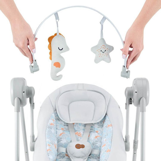 Kinderkraft Ηλεκτρικό Relax Μωρού Κούνια με Μουσική Γκρι