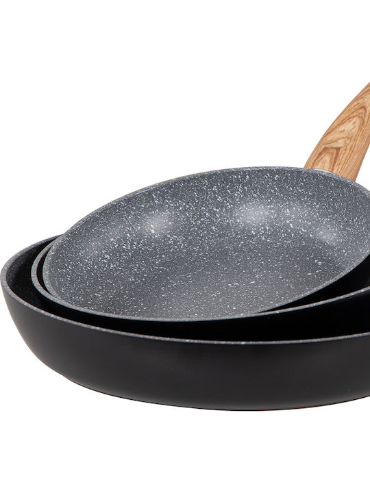Bakaji Pans Set of Aluminum with Non-stick Coating 3pcs