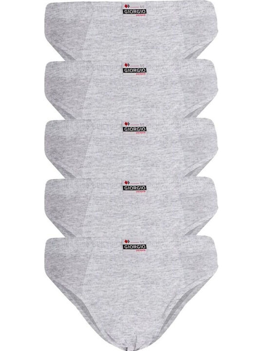 Men's Cotton Slip Giorgio 5 Pieces Gior39 Gray