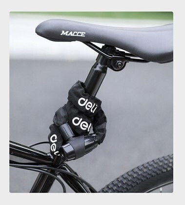 Deli Bicycle Cable Lock with Key Black