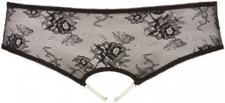 Crotchless Plus Size Panties Pearls