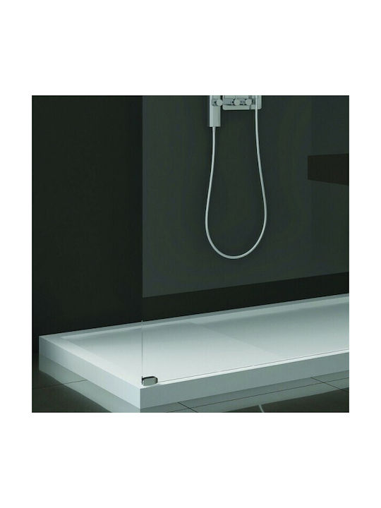 Karag Walkin 3 Σταθερό Πλαϊνό Ντουζιέρας 168x200cm Clear Glass Black