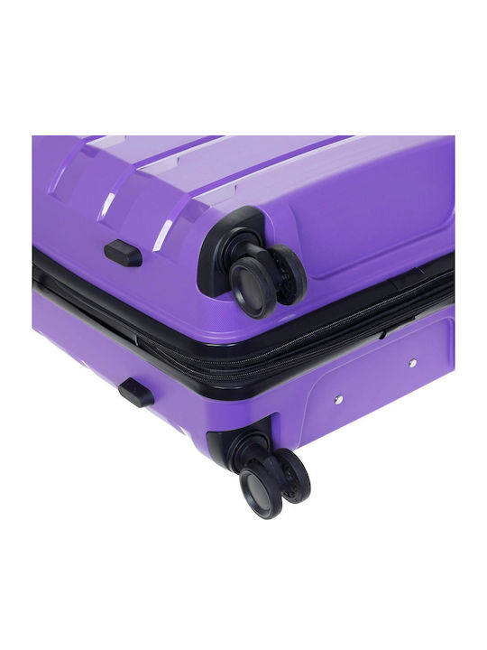 Seagull Cabin Travel Suitcase Hard Purple with 4 Wheels Height 55cm SG180-55-Purple