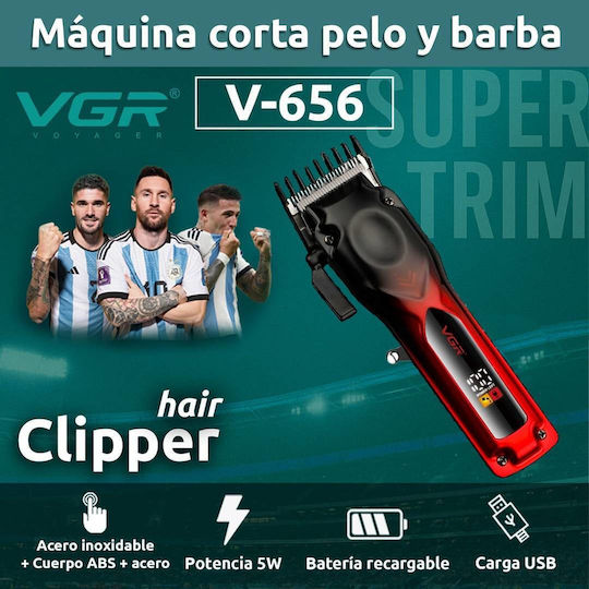 VGR Profesională Reîncărcabilă Mașină de Tuns Galbenă V-656