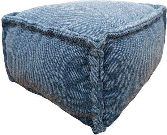 Bean Bag Bolster Poof Blue 50x50x35cm