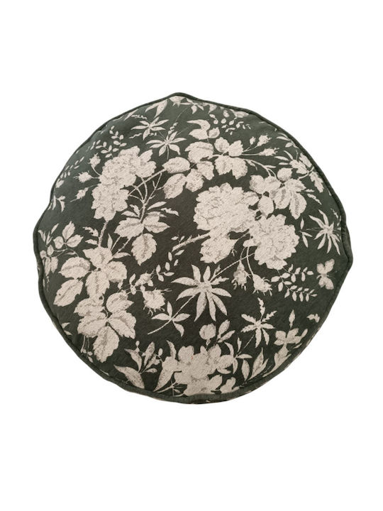 Πουφ Σκαμπό Αδιάβροχο Λαδί 45x45x45cm