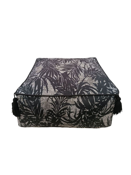 Πουφ Nackenrolle Grey-Black 45x45x33cm