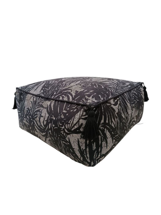 Πουφ Nackenrolle Grey-Black 45x45x33cm