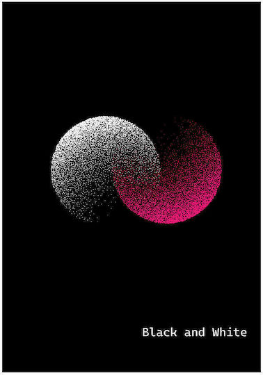 Black & White Spiral Notebook Ruled 3 Subjects Dots 1pcs (Μiscellaneous Designs)