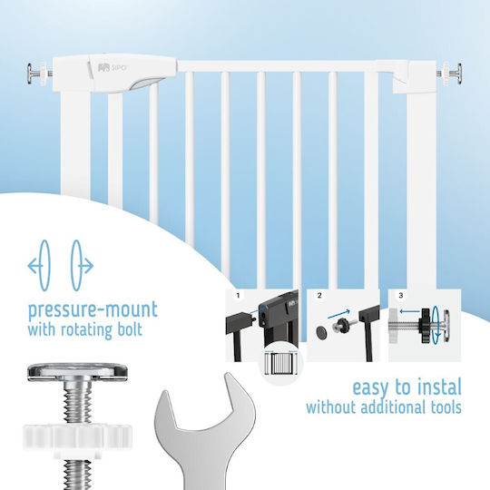 Sipo Security Door with Screws, βιδωτό, βιδωτο made of Metal in White Color 1pcs